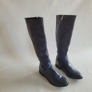 DbDk Fashion Women's Blue Boots Knee High Faux Leather Size 8.5